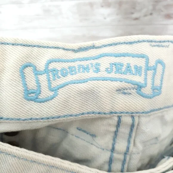 Robin's Jean Mens Jeans 34 Waist Long Flap Studded Pockets Gold Keychain 29 - Picture 6 of 8